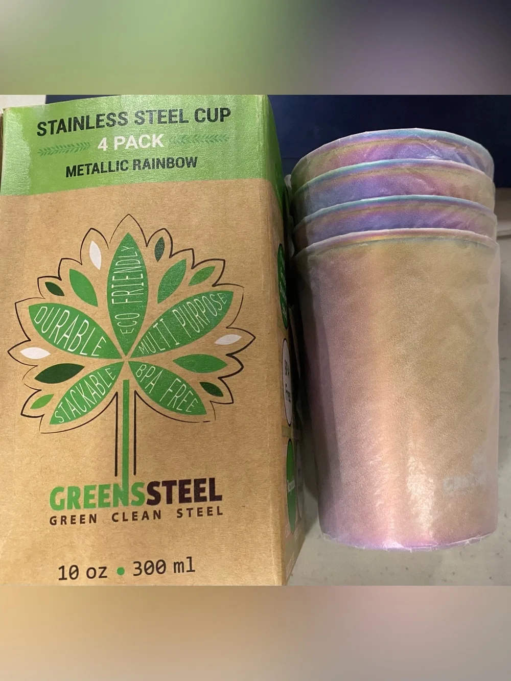 Brand new Stainless Steel Cups - Stainless Steel 10 Oz *4 cups